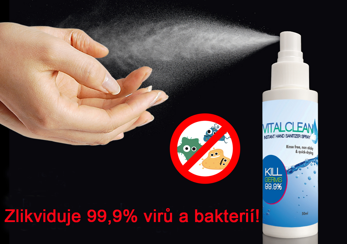 Antibakteriální sprej na ruce